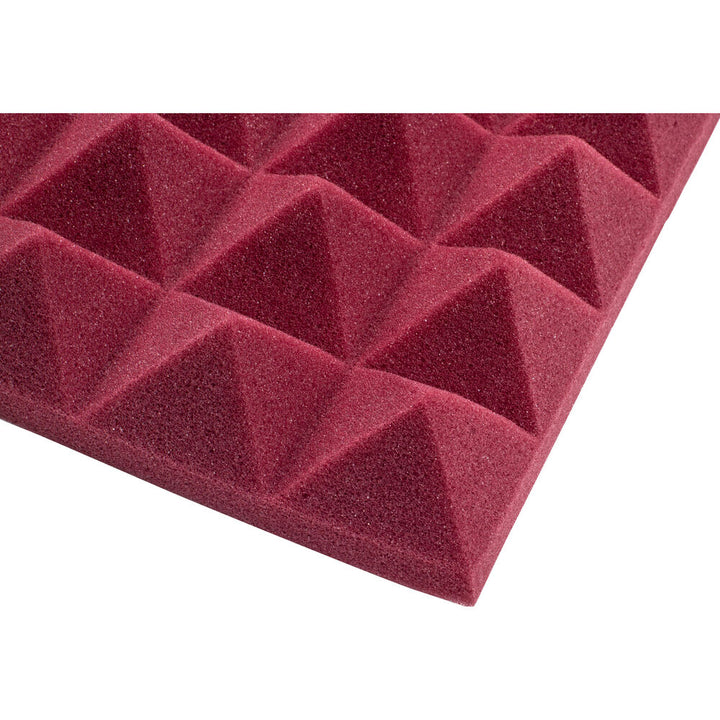 Gator Acoustic Pyramid Panel 12”x12” (2-Pack) - Burgundy