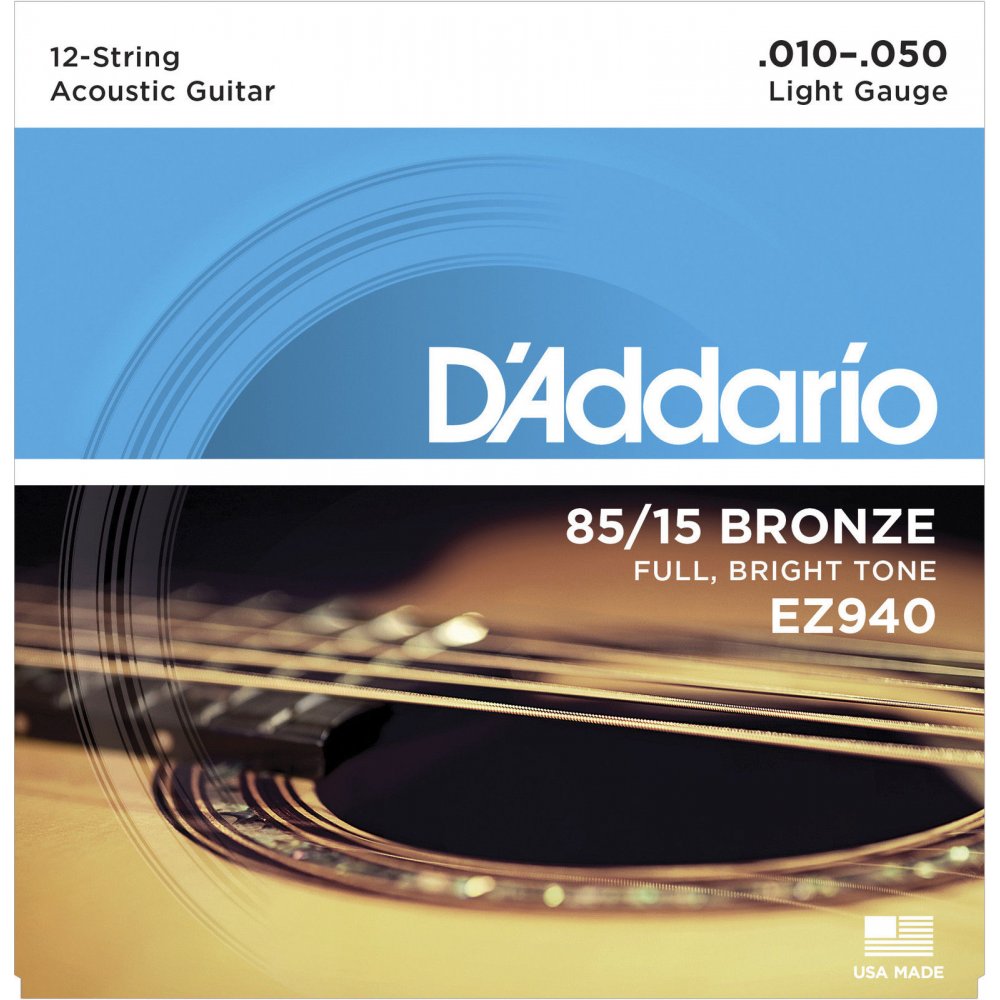 D'Addario EZ940 - SET ACOU GTR 85/15 LITE 12STR