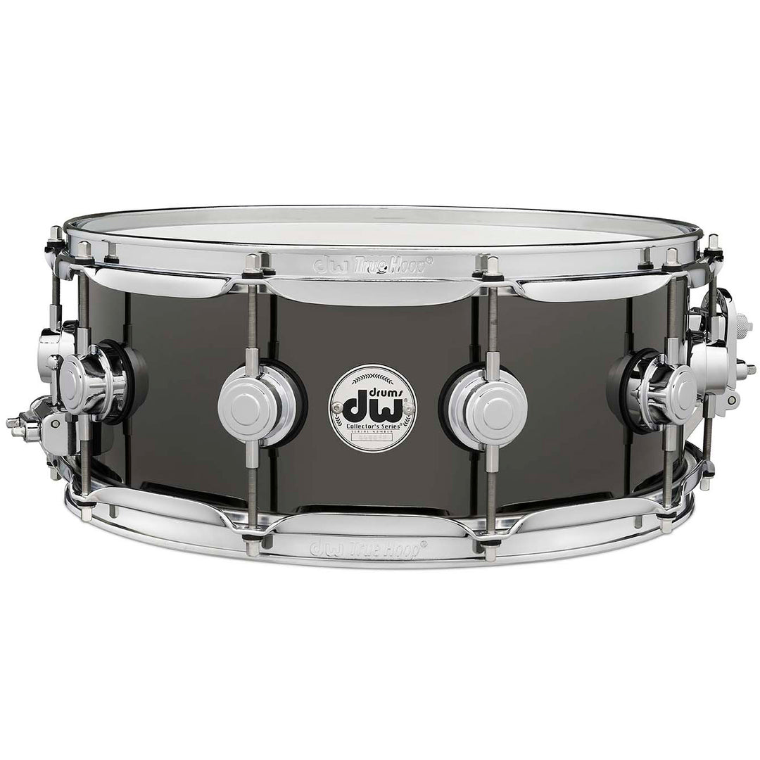 DW Collector's Series Metal Snare Drum Thin 1mm Black Nickel Over Brass Smooth Finish - 5.5x14