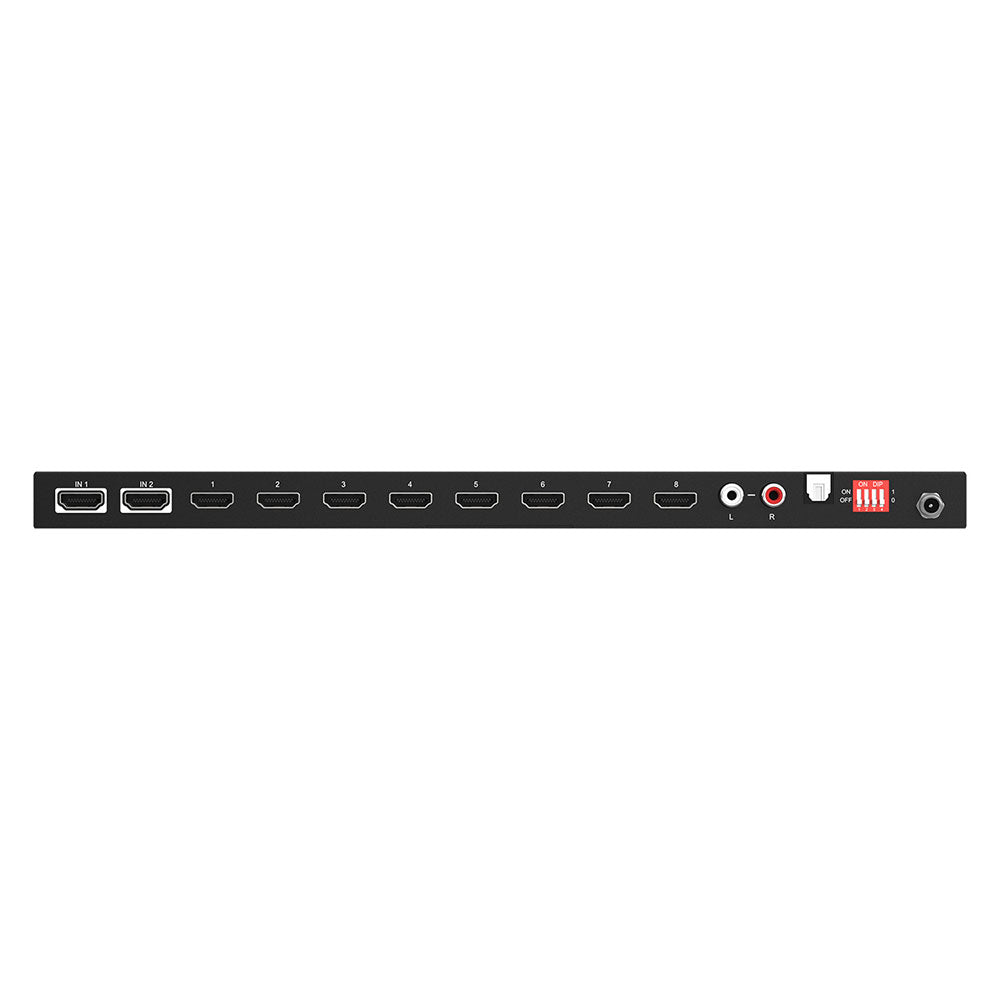 BZBGEAR - 8-Port HDMI 4K 18Gps 60Hz Splitter/Distribution Amplifier w/CEC Turn On/Off TV