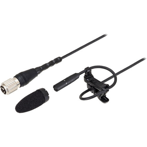 Audio-Technica BP898cH Submini Cardioid Condenser Lavalier Microphone w/ 55” Cable, CH Screw-Down 4-Pin Connector