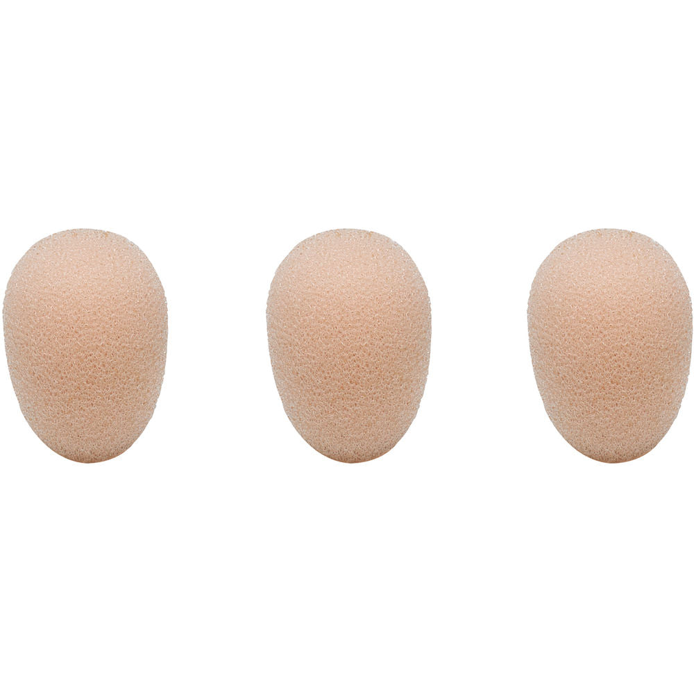 Audio-Technica AT8171 Foam Windscreen for BP89X Headworn Microphones (3-Pack) - Beige