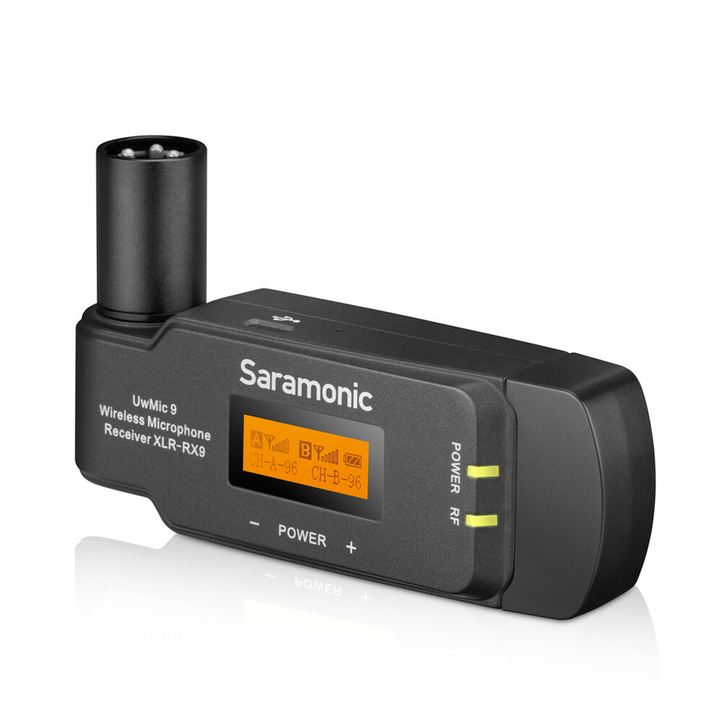 Saramonic UWMIC9 RX-XLR9 Compact Dual-Channel XLR Plug-In UHF Wireless Reciever for Professional Video, DSLR & Mirrorless Cameras