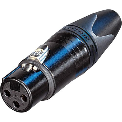 Neutrik NC3FXX-B - 3 Pin Black Female Inline XLR with Gold Contacts