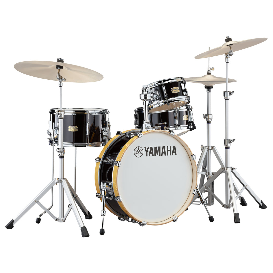 Yamaha Stage Custom Hip 4-Piece Drum Kit w/ Hardware (10x5, 3x8, 20x8, 13x5, HW3 Hardware) - Raven Black