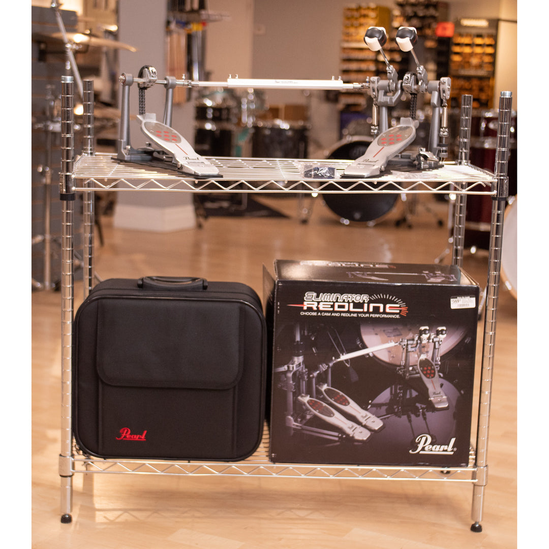 Pearl P-2052C Eliminator Twin Pedal, Chain Drive, w/Case