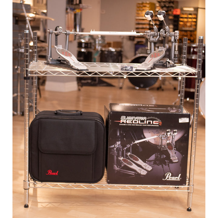 Pearl P-2052C Eliminator Twin Pedal, Chain Drive, w/Case