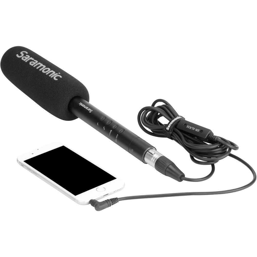 Saramonic SR-XLR35 XLR Female to 3.5mm TRRS Microphone Adapter Cable for DSLR Cameras and Smartphones - 10’