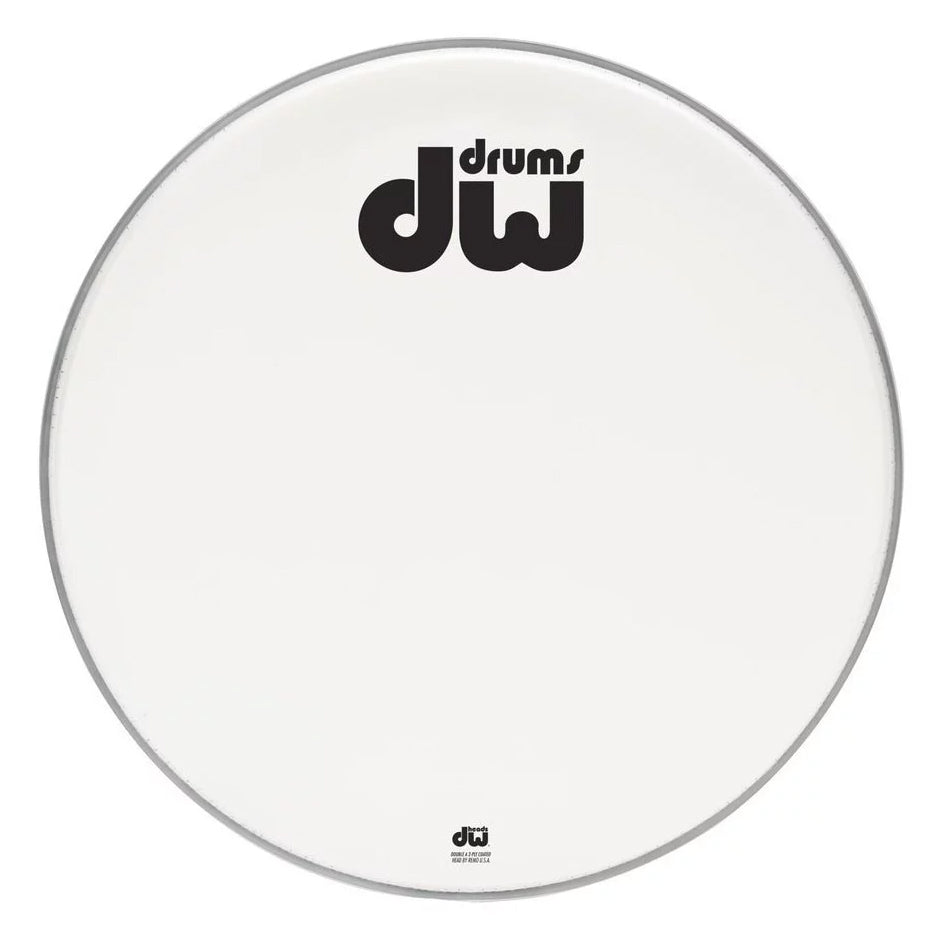 DW DRDHCW20K Texture Coated Bass Drum Logo Head - 20”