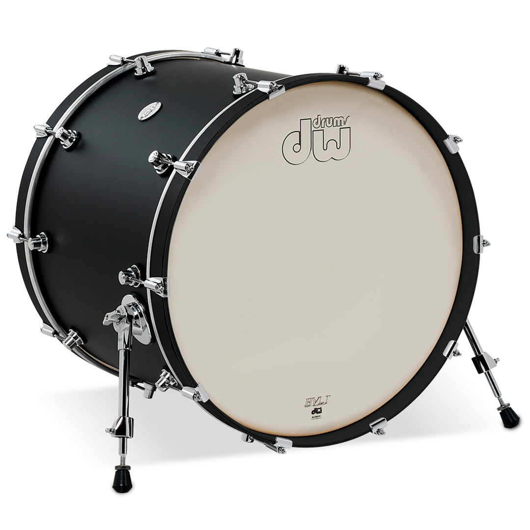 DW Design Series Bass Drum 18x22 Matte Lacquer - Black Satin