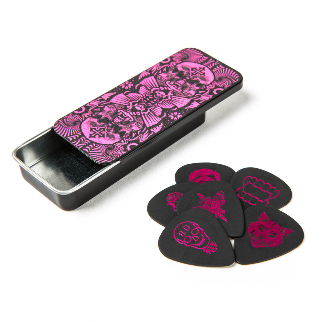Dunlop ILDCT02 I LOVE Dust 6 picks & tin Magenta