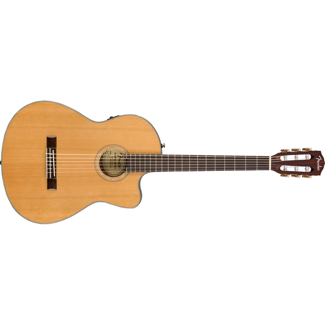 Fender CN-140SCE Nylon Thinline, Walnut Fingerboard Classical Guitar w/ Case - Natural