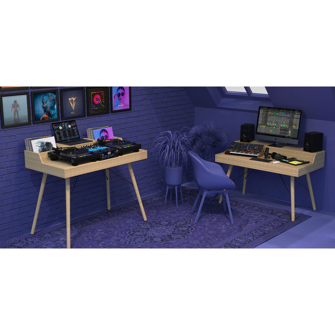 Glorious Vintage Music Station Hybrid Combo DJ Table / Studio Workstation