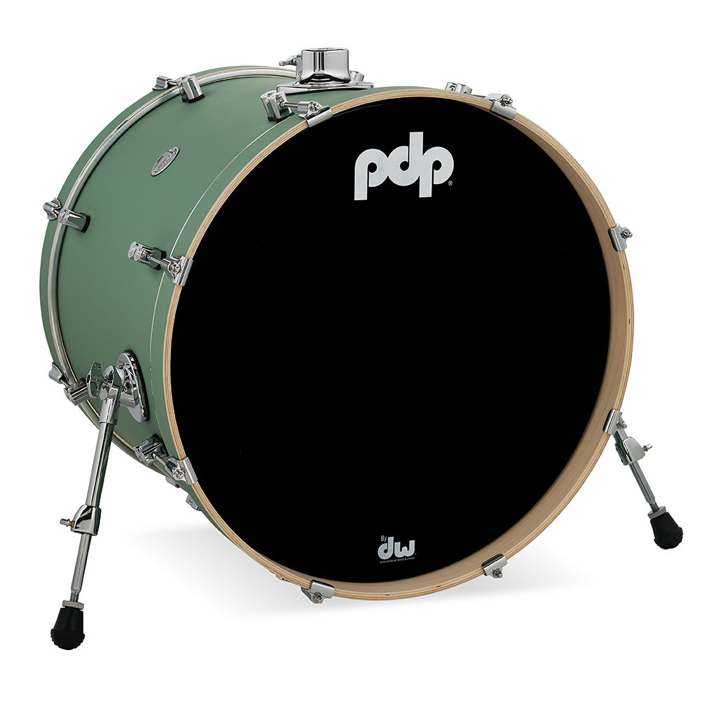 PDP Concept Maple Finish Ply 18x22 Bass Drum w/ BDM Bracket (No Tom Holder) - Satin Seafoam