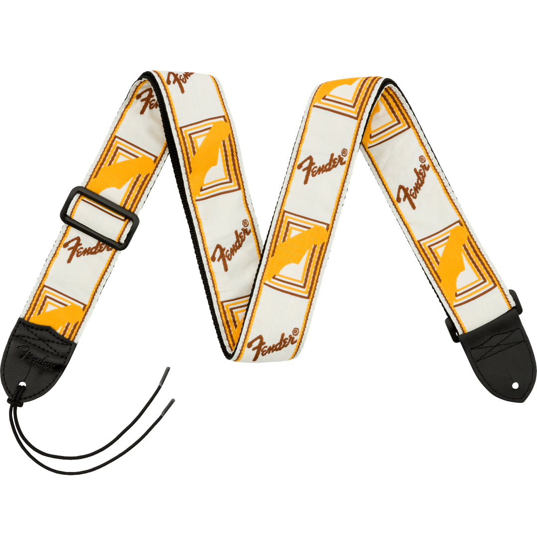 Fender Guitar Strap 2'' Monogrammed - White / Brown / Yellow