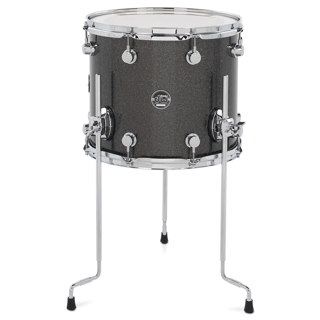 DW Performance Series Floor Tom 12x14 Finish Ply - Pewter Sparkle
