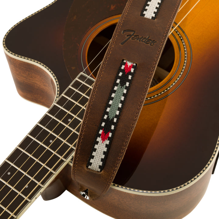 Fender Paramount Acoustic Leather Guitar Strap - Brown