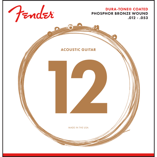 Fender Dura-Tone Coated Phosphor Bronze Strings (12-53)