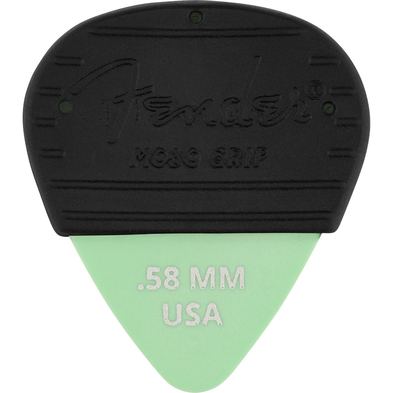Fender Guitar Picks Mojo Grip Picks w/ Dura-Tone Delrin Pick (3-Pack) - 0.58mm