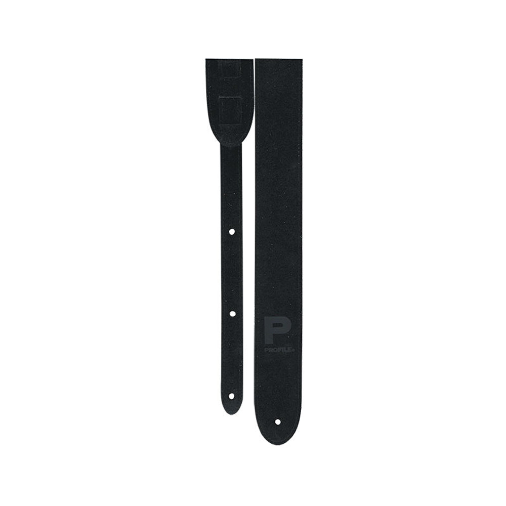 Profile PGS750-BK - 2'' Black Suede Guitar Strap Wi Made in Canada