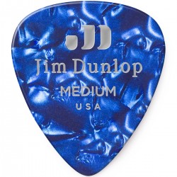 Dunlop 483R-10-MD Blue Pearl Genuine Celluloid Classics Guitar Pick (72-Pack)