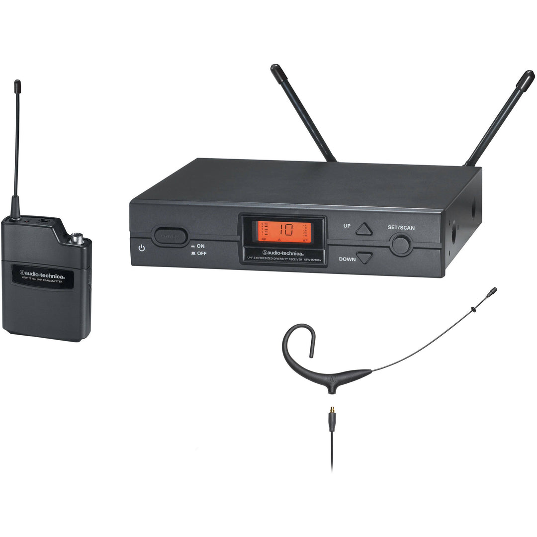 Audio-Technica ATW-2192XBI 2000 Series Wireless System 487.125-506.500 MHz - BP892xcW Headworn Microphone (Black)