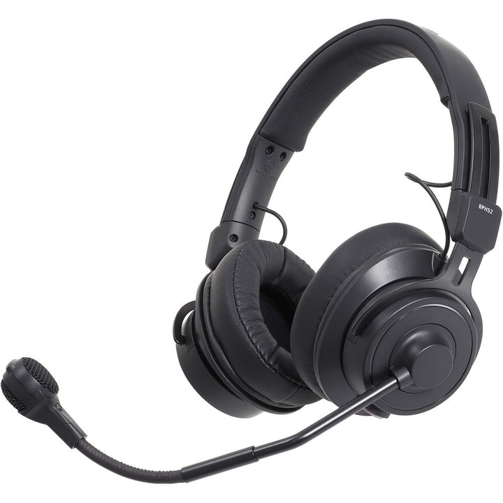 Audio-Technica BPHS2 Broadcast Stereo Headset with Hyper-Cardioid Dynamic Boom Microphone - Unterminated