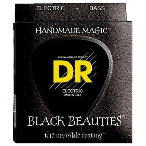 DR Strings BKBT-50 (Taper Heavy) - BLACK BEAUTIES  - BLACK Coated Tapered Bass: 50, 70, 90, 110