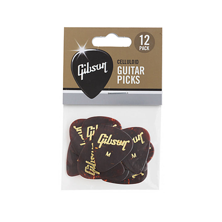 Gibson GG-74MT/12 Standard Pick MEDIUM - Tortoise Shell (12 Pack)