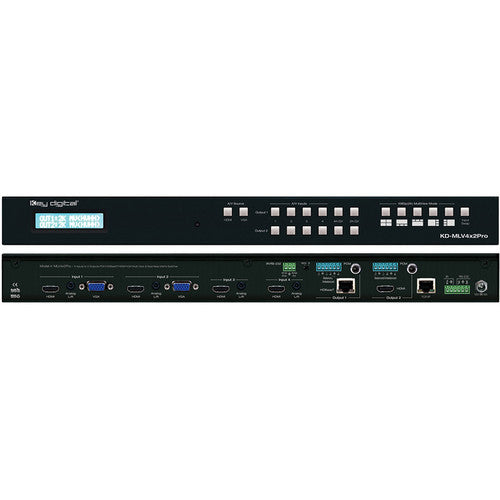 Key Digital KD-MLV4x2Pro 4x2 4K Multi-View Presentation Matrix Switcher