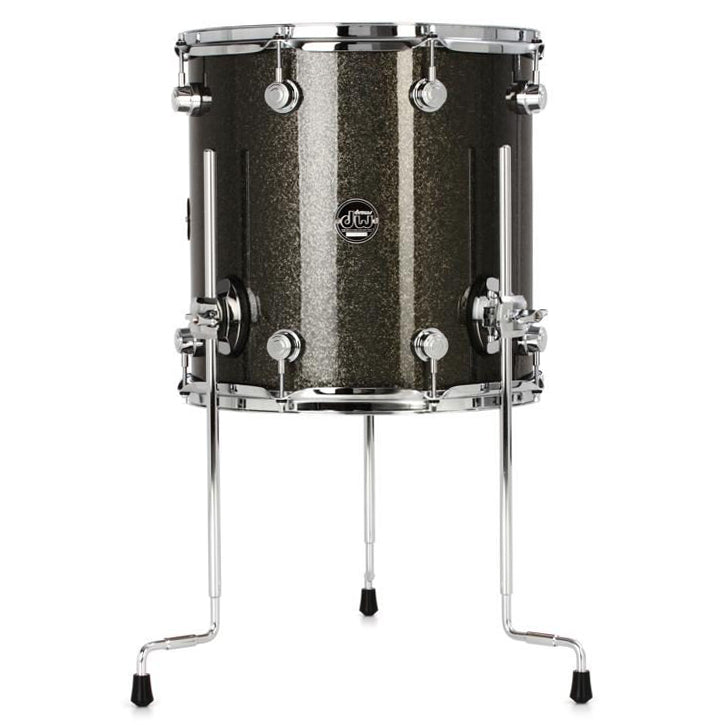 DW Performance Series Floor Tom 14x14 Finish Ply - Pewter Sparkle