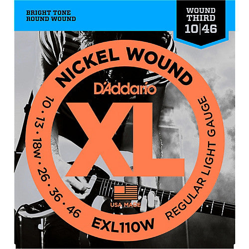 D'Addario EXL110W - SET GTR XL REG LITE WND 3RD