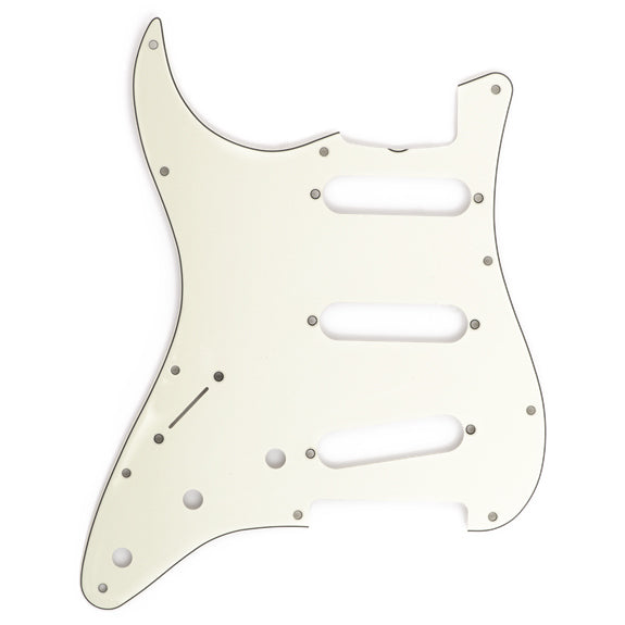 Fender Pickguard for Stratocaster S/S/S Left-Hand 11-Hole Vintage Mount w/ Truss Rod Notch 3-Ply - Mint Green