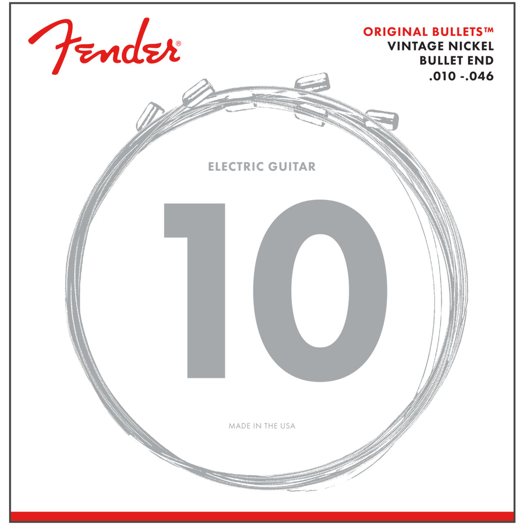 Fender Guitar Strings Original Bullet Pure Nickel w/ Bullet Ends - .010-.046