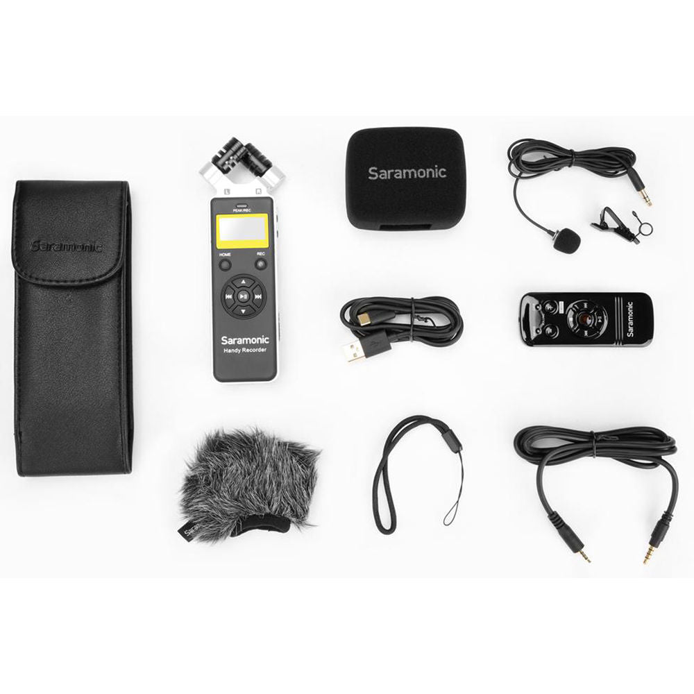 Saramonic SR-Q2M Handheld Audio Recorder with X/Y Stereo Microphone, Lavalier Mic, & Remote