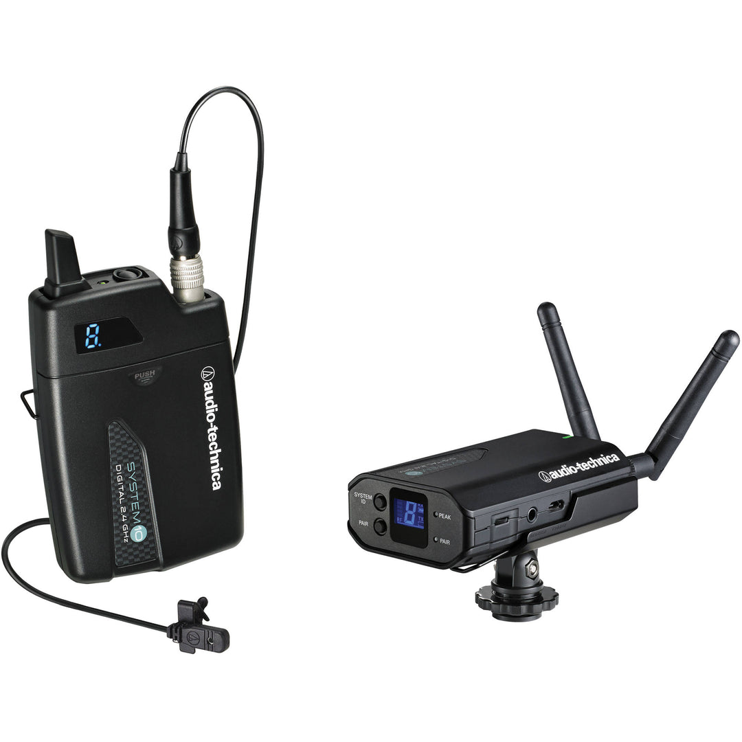 Audio-Technica ATW-1701 System 10 Camera-Mount Digital Wireless 2.4 GHz System - MT830cW Lavalier Microphone