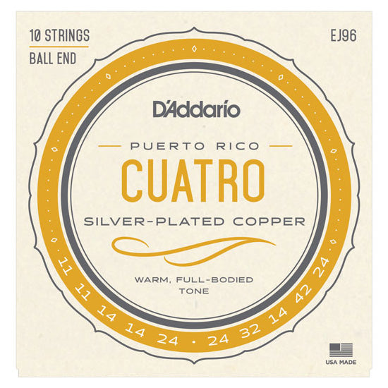 D'Addario EJ96 - SET CUATRO PUERTO SILVER
