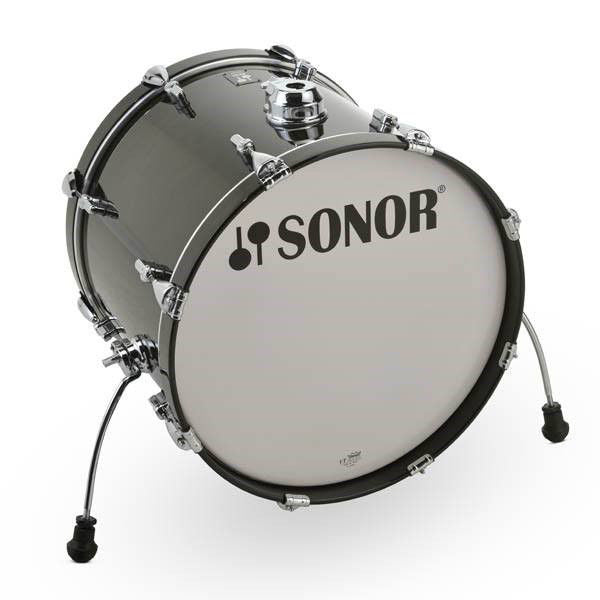 Sonor AQ2-1615-BD-WM-TSB Bass Drum 16” x 15” w/ Mount - Transparent Stain Black