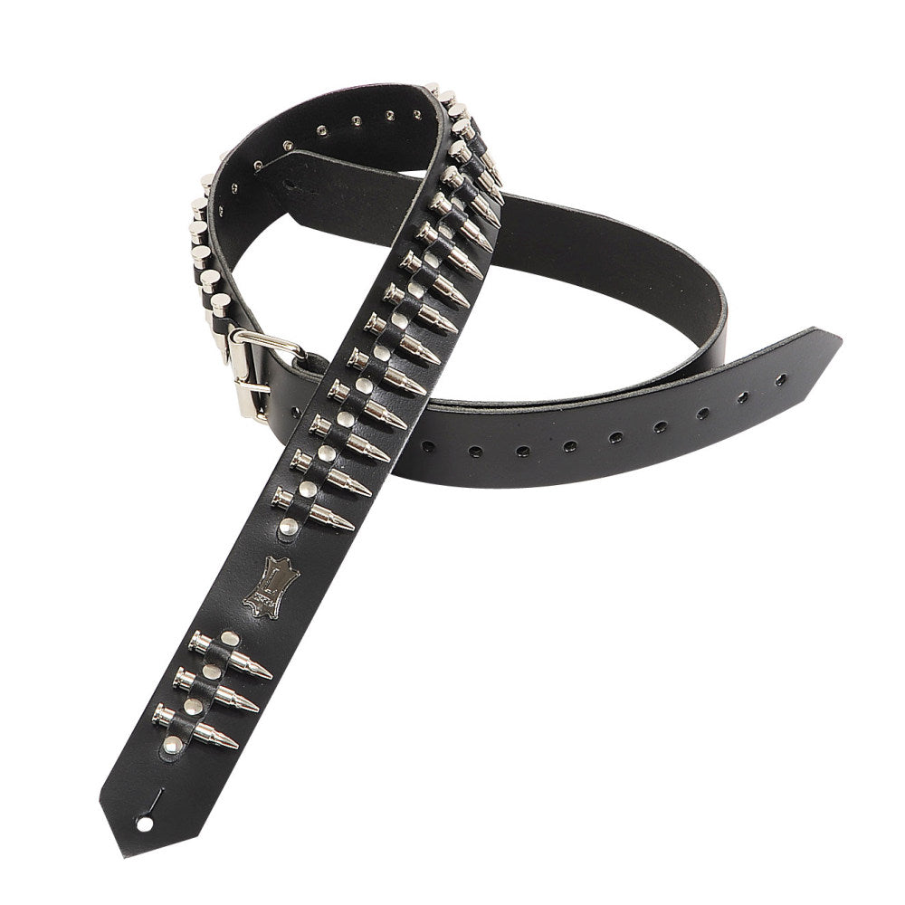 Levy's PM28-2B-BLK Genuine Leather Guitar Straps