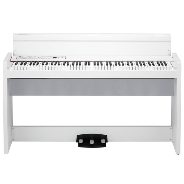 Korg LP380 88-Key RH3 Action Digital Piano w/ Stand, Pedals, Bench - White