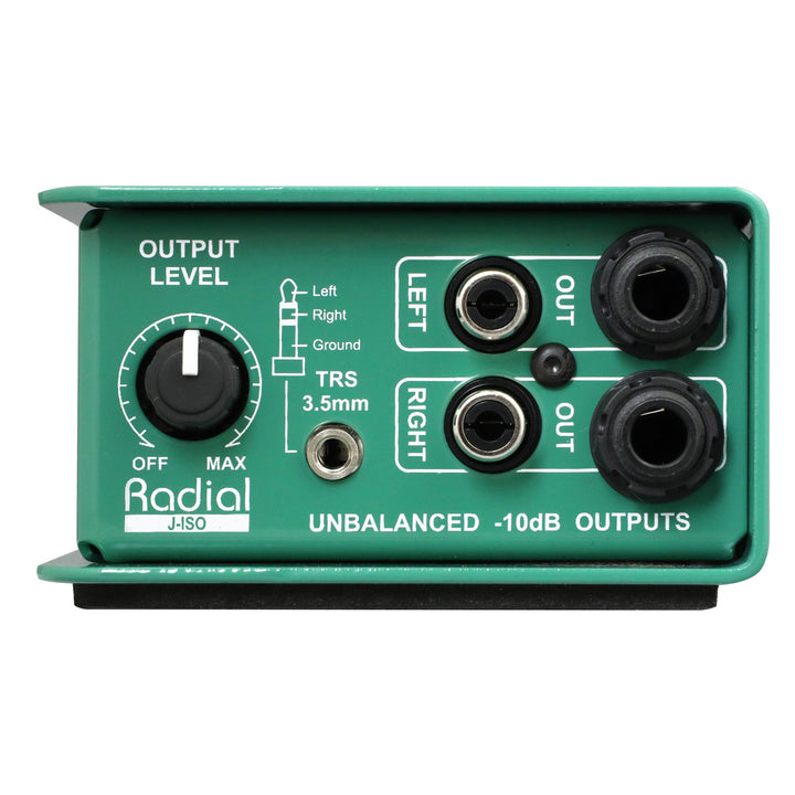 Radial J-ISO Stereo 4 dB to -10 dB Converter with Jensen Transformers