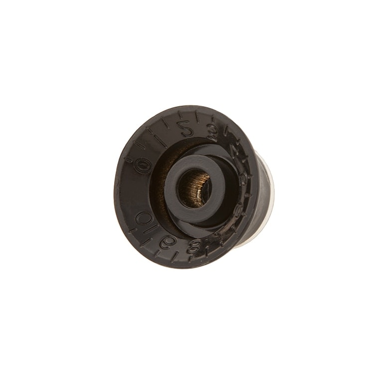 Gibson Top Hat Tone & Volume Knob Set - Black w/ Silver Inserts