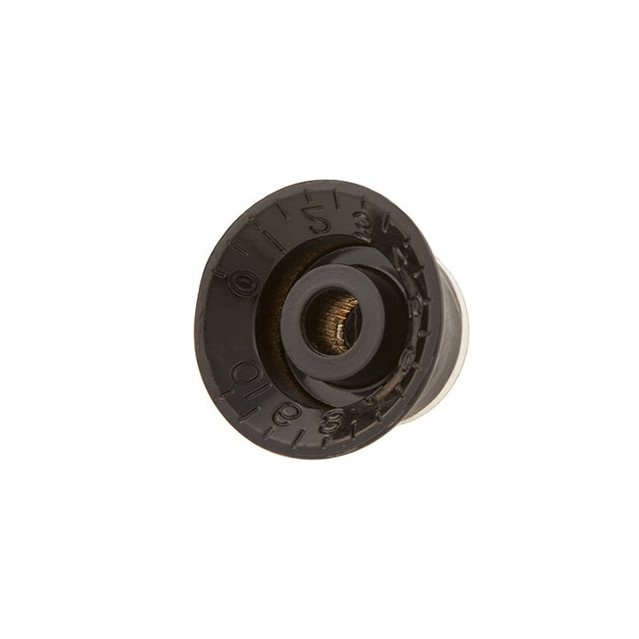 Gibson Top Hat Tone & Volume Knob Set - Black w/ Silver Inserts