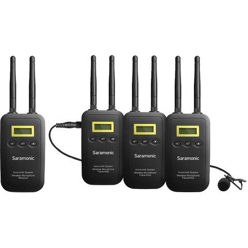 Saramonic VmicLink5 RX+TX+TX+TX Camera-Mount Digital Wireless Microphone System (5.8 GHz)