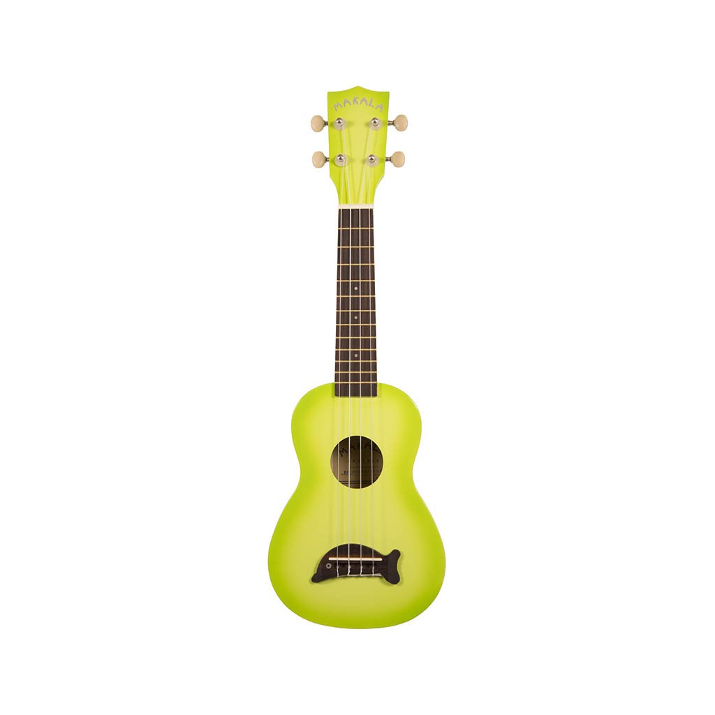 Kala Makala Soprano Dolphin Ukulele - Green Apple Burst