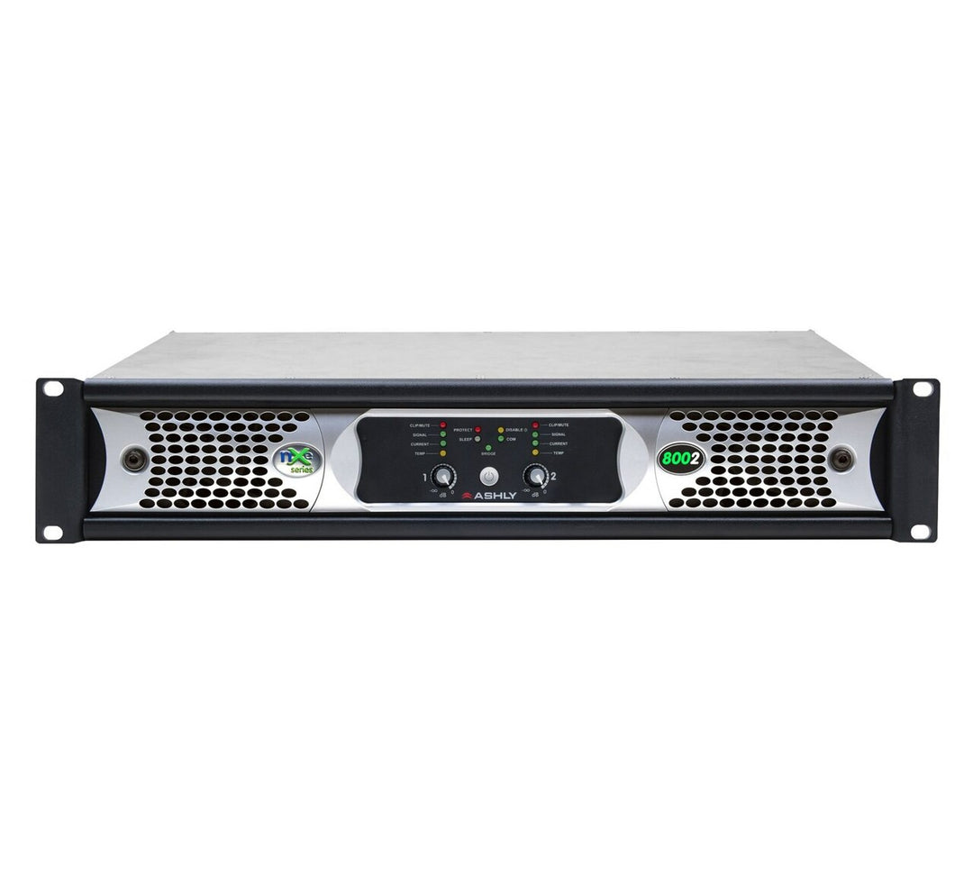 Ashly nXe8002 amplifier plus OPDante and OPDAC4 Option Cards