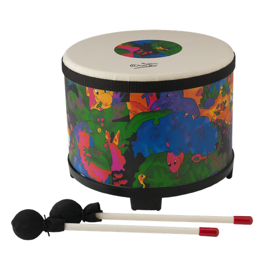 Remo Asia KD-5080-01-CST - 10 INCH Kids FT Drum, CMFRT SND TECH Fabric Rain Forest