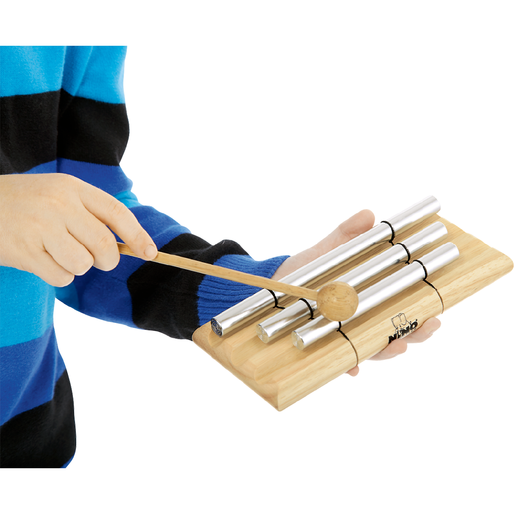 Nino Percussion NINO580-Nino Handheld Energy Chimes, 3 Rows, Natural Finish