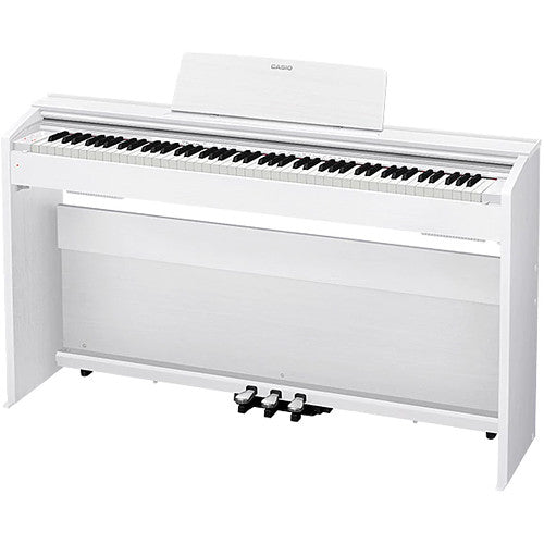 Casio PX-870 Privia 88-Key Digital Piano w/ Cabinet Stand & Pedals - White