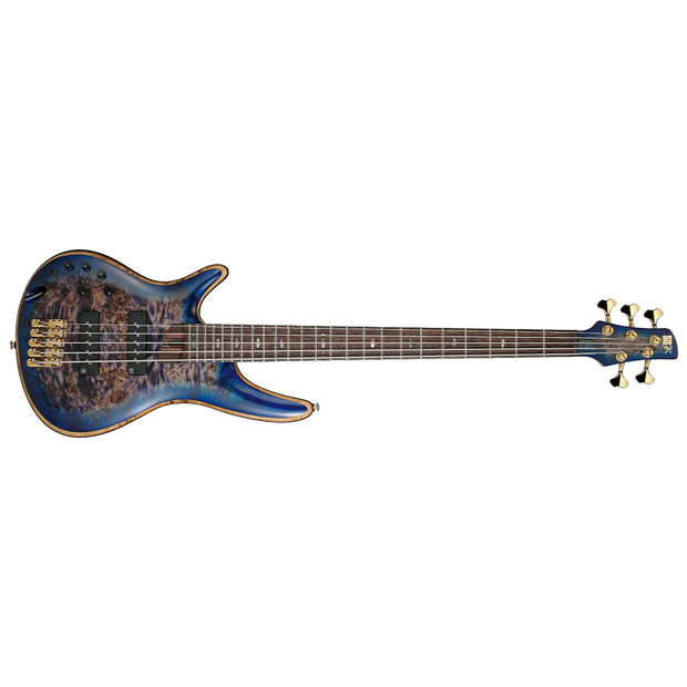 Ibanez SR2605LCBB SR Premium 5-String Electric Bass w/Bag - Cerulean Blue Burst